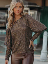 Load image into Gallery viewer, Brown Elegant Sequined Top
