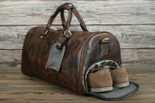 Load image into Gallery viewer, Cowhide Leather Travel Bag
