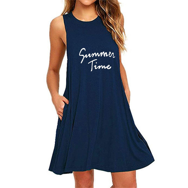 Summer Time Print Sleeveless Dress