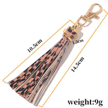 Load image into Gallery viewer, PU Leather Tassel Keychain
