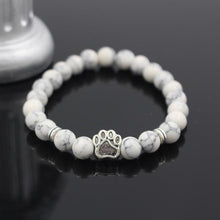 Load image into Gallery viewer, Natural Stone Dog Paw Bracelet
