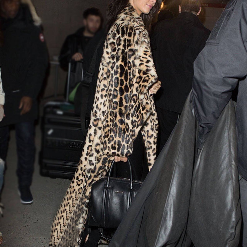 Super Long Fur Leopard Jacket