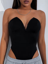 Load image into Gallery viewer, Black V-Chest One Piece Top
