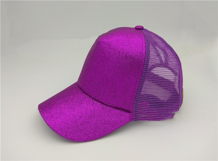 Glitter Ponytail Hat