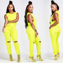 Load image into Gallery viewer, Solid Color Drawstring One-Piece Zipper Jumpsuit
