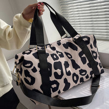 Load image into Gallery viewer, Leopard Travel Duffel Bag
