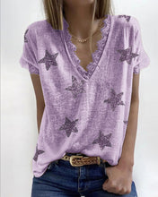 Load image into Gallery viewer, Star Lace V-Neck Top
