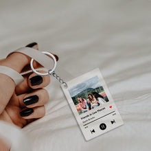 Load image into Gallery viewer, Customized Song Photo Keychain
