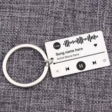 Load image into Gallery viewer, Personalized Music Scan Code Keychain
