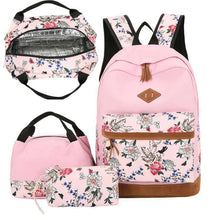 Load image into Gallery viewer, Floral Three-Piece Backpack
