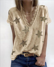 Load image into Gallery viewer, Star Lace V-Neck Top
