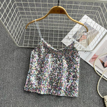 Load image into Gallery viewer, Sequin Style V-Neck Tank
