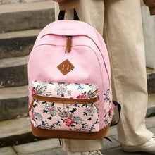 Load image into Gallery viewer, Floral Three-Piece Backpack
